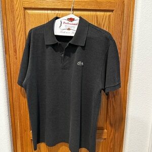 lacoste size 6 polo grey men's